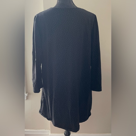 Aria Collection Black White Dotted Cotton Nightdress Size XL - Picture 3 of 9